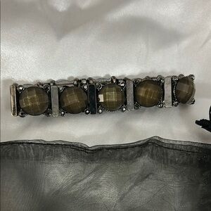 Stretch Hematite Finish Bracelet